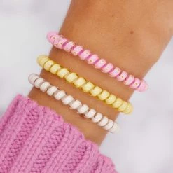 Pura Vida Bracelets Daisy Coil Scrunchies (Set Of 3)