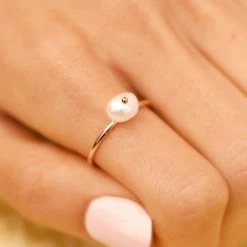 Pura Vida Bracelets Bitty Pearl Ring