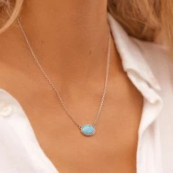 Pura Vida Bracelets Opal Pendant Necklace