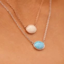 Pura Vida Bracelets Opal Pendant Necklace