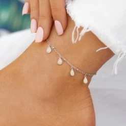 Pura Vida Bracelets Teardrop Charm Anklet Best Sellers