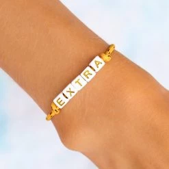 Pura Vida Bracelets Best Sellers Bungee Cord Alphabet Beaded Bracelet