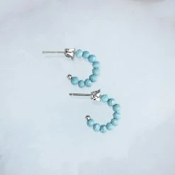 Pura Vida Bracelets Best Sellers Turquoise Hoop Earrings