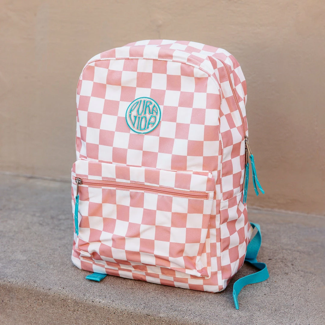 Best Pirce π Pura Vida Bracelets Pink Checkered Classic π Backpack β¨ 6 Pura Vida Bracelets Pink Checkered Classic Backpack