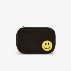 Pura Vida Bracelets Black Smiley Face Jewelry Case