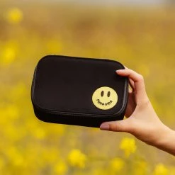 Pura Vida Bracelets Black Smiley Face Jewelry Case