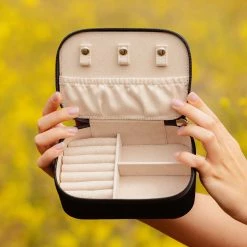 Pura Vida Bracelets Black Smiley Face Jewelry Case