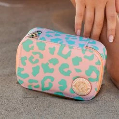 Pura Vida Bracelets Pastel Cheetah Jewelry Case