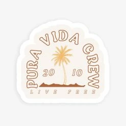 Pura Vida Bracelets Live Free Sticker Best Sellers