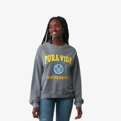 Pura Vida Bracelets Trending On TikTok PV University Oversized Crew Fleece