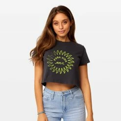Pura Vida Bracelets Best Sellers PV Wave Logo Crop Tee
