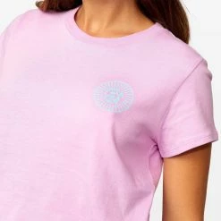 Pura Vida Bracelets PV Sun Logo Crop Tee Clothing