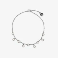Pura Vida Bracelets Delicate Opal Chain Anklet