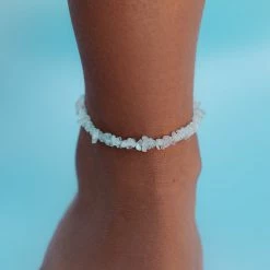 Pura Vida Bracelets Aquamarine Ocean Conservation Anklet Best Sellers