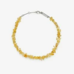 Pura Vida Bracelets Citrine Gemstone Chip Anklet Best Sellers