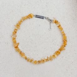 Pura Vida Bracelets Citrine Gemstone Chip Anklet Best Sellers