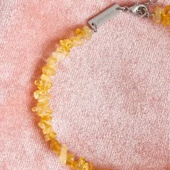 Pura Vida Bracelets Citrine Gemstone Chip Anklet Best Sellers