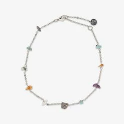 Pura Vida Bracelets Rainbow Chip Chain Anklet Best Sellers