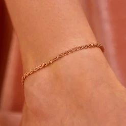 Pura Vida Bracelets Twisted Rope Chain Anklet Best Sellers