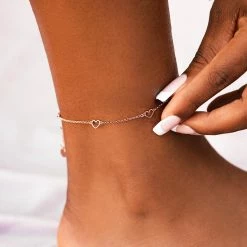 Brand new 👍 Pura Vida Bracelets Best Sellers Dainty Hearts Anklet ✨ 12 Pura Vida Bracelets Best Sellers Dainty Hearts Anklet