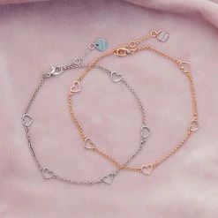 Brand new 👍 Pura Vida Bracelets Best Sellers Dainty Hearts Anklet ✨ 13 Pura Vida Bracelets Best Sellers Dainty Hearts Anklet