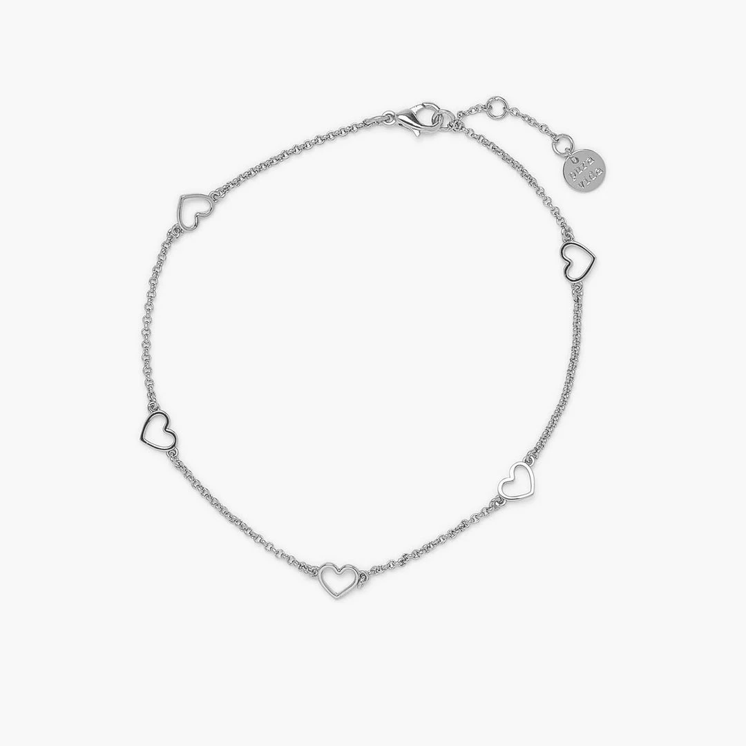 Brand new 👍 Pura Vida Bracelets Best Sellers Dainty Hearts Anklet ✨ 4 Pura Vida Bracelets Best Sellers Dainty Hearts Anklet