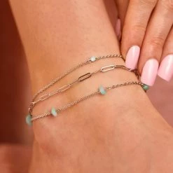 Pura Vida Bracelets Isla Multi Chain Anklet Best Sellers