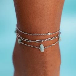 Pura Vida Bracelets Isla Multi Chain Anklet Best Sellers