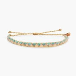 Pura Vida Bracelets Collaborations Sandy Blue Woven Seed Bead