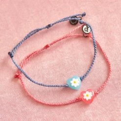 Pura Vida Bracelets Daisy Heart Bead Charm Bracelet