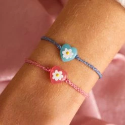 Pura Vida Bracelets Daisy Heart Bead Charm Bracelet