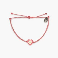 Pura Vida Bracelets Daisy Heart Bead Charm Bracelet