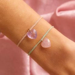 Pura Vida Bracelets Stone Heart Charm Bracelet