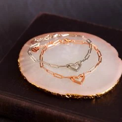 Pura Vida Bracelets Best Sellers Open Heart Paperclip Chain Bracelet