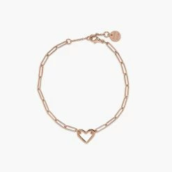 Pura Vida Bracelets Best Sellers Open Heart Paperclip Chain Bracelet