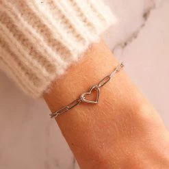 Pura Vida Bracelets Best Sellers Open Heart Paperclip Chain Bracelet