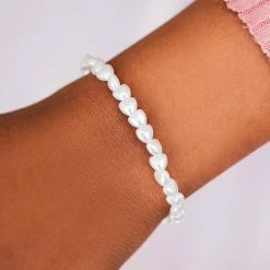 Pura Vida Bracelets Mother Of Pearl Heart Stretch Bracelet Trending On TikTok