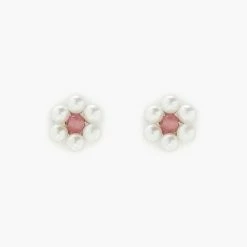 Pura Vida Bracelets Best Sellers Bitty Pearl Flower Stud Earrings