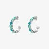 Pura Vida Bracelets Delicate Gemstone Hoop Earrings