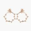 Pura Vida Bracelets Pretty Petal Flat Hoop Earrings