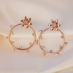 Pura Vida Bracelets Pretty Petal Flat Hoop Earrings
