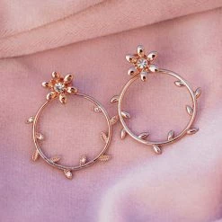 Pura Vida Bracelets Pretty Petal Flat Hoop Earrings