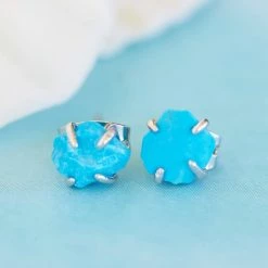 Pura Vida Bracelets Raw Gemstone Stud Earrings