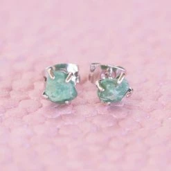 Pura Vida Bracelets Raw Gemstone Stud Earrings