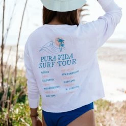 Pura Vida Bracelets Surf Tour Long Sleeve Boxy Tee Clothing