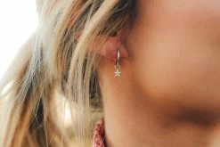 Pura Vida Bracelets Best Sellers Star Hoop Earrings