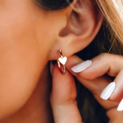 Spring 2020 Best Sellers Petite Heart Hoop Earrings