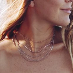 Pura Vida Bracelets Layered Chain Choker