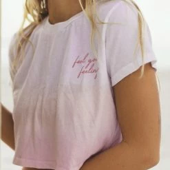 Pura Vida Bracelets Feel Your Feelings Crop Tee Best Sellers