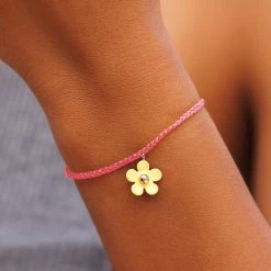 Pura Vida Bracelets Solstice Enamel Flower Charm Bracelet
